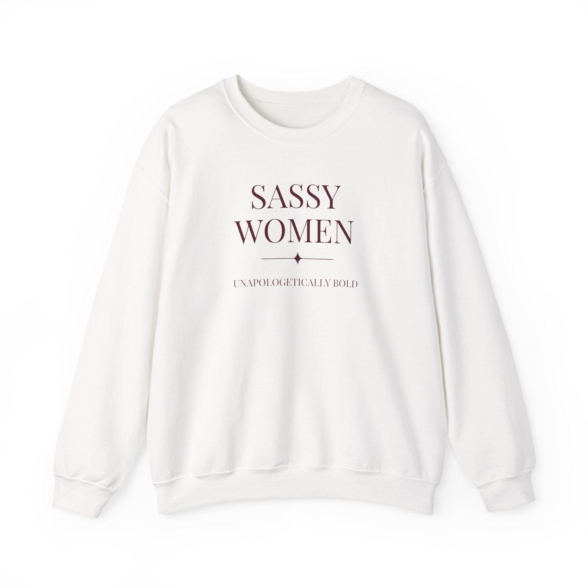 Sassy Women Crewneck Sweatshirt — Minimal Feminine Graphic Pullover