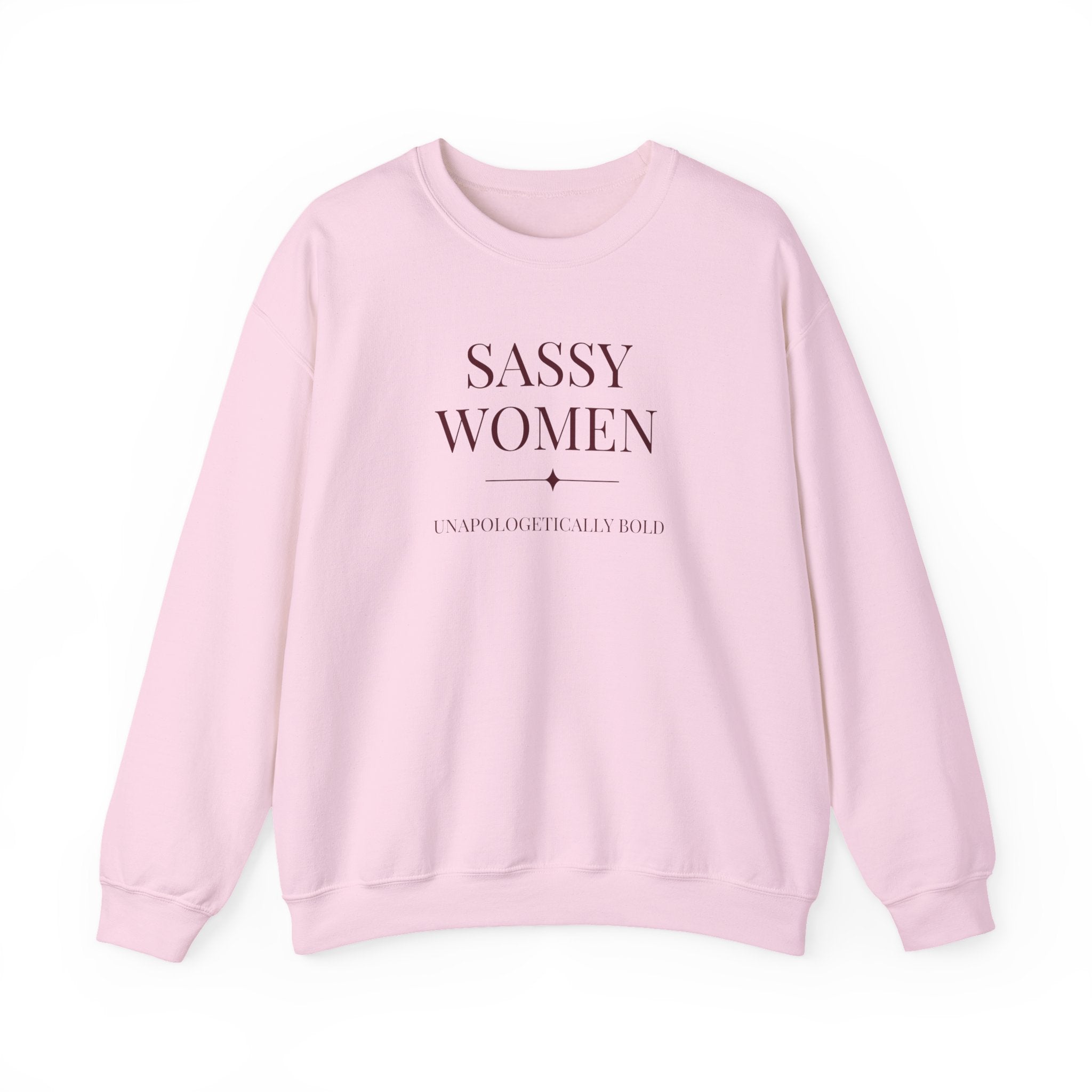 Sassy Women Crewneck Sweatshirt — Minimal Feminine Graphic Pullover
