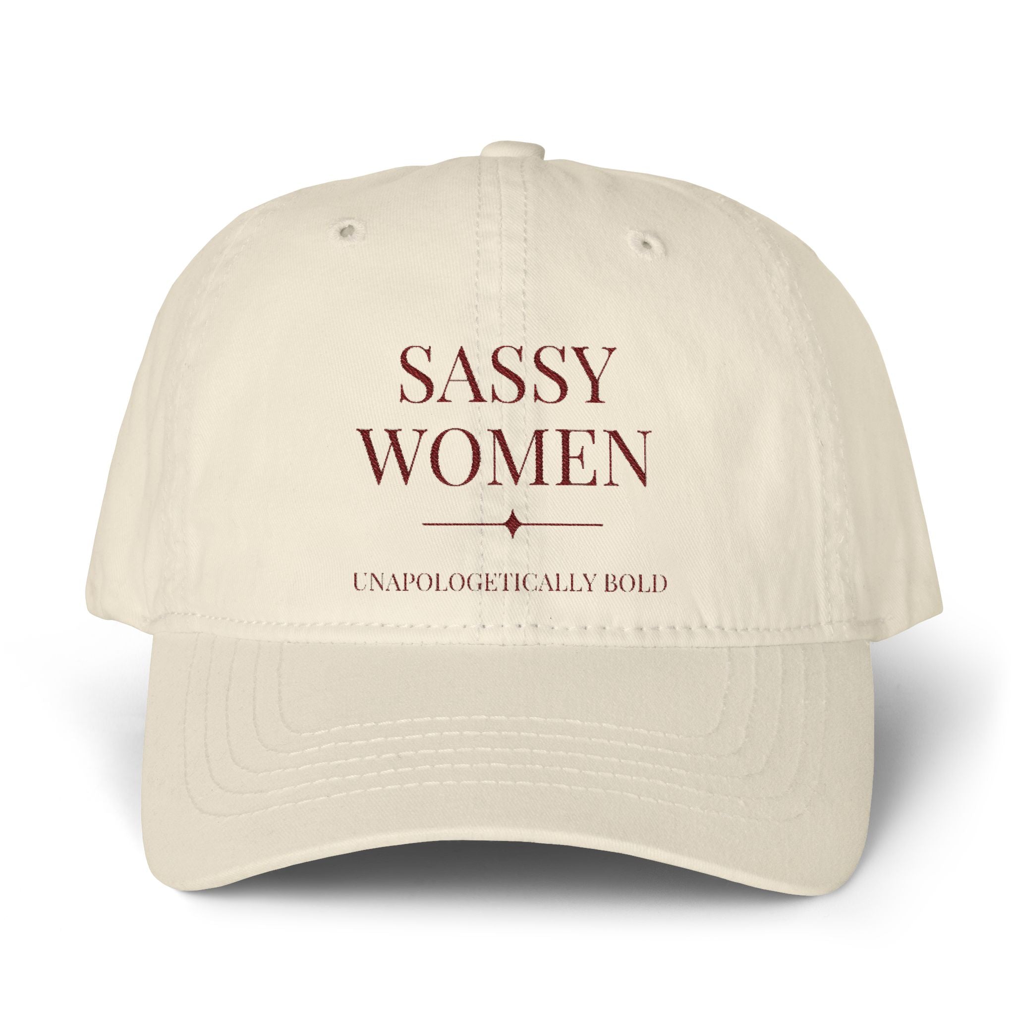 Women's Pigment-Dyed Cap with Fashion Undervisor (Embroidery)