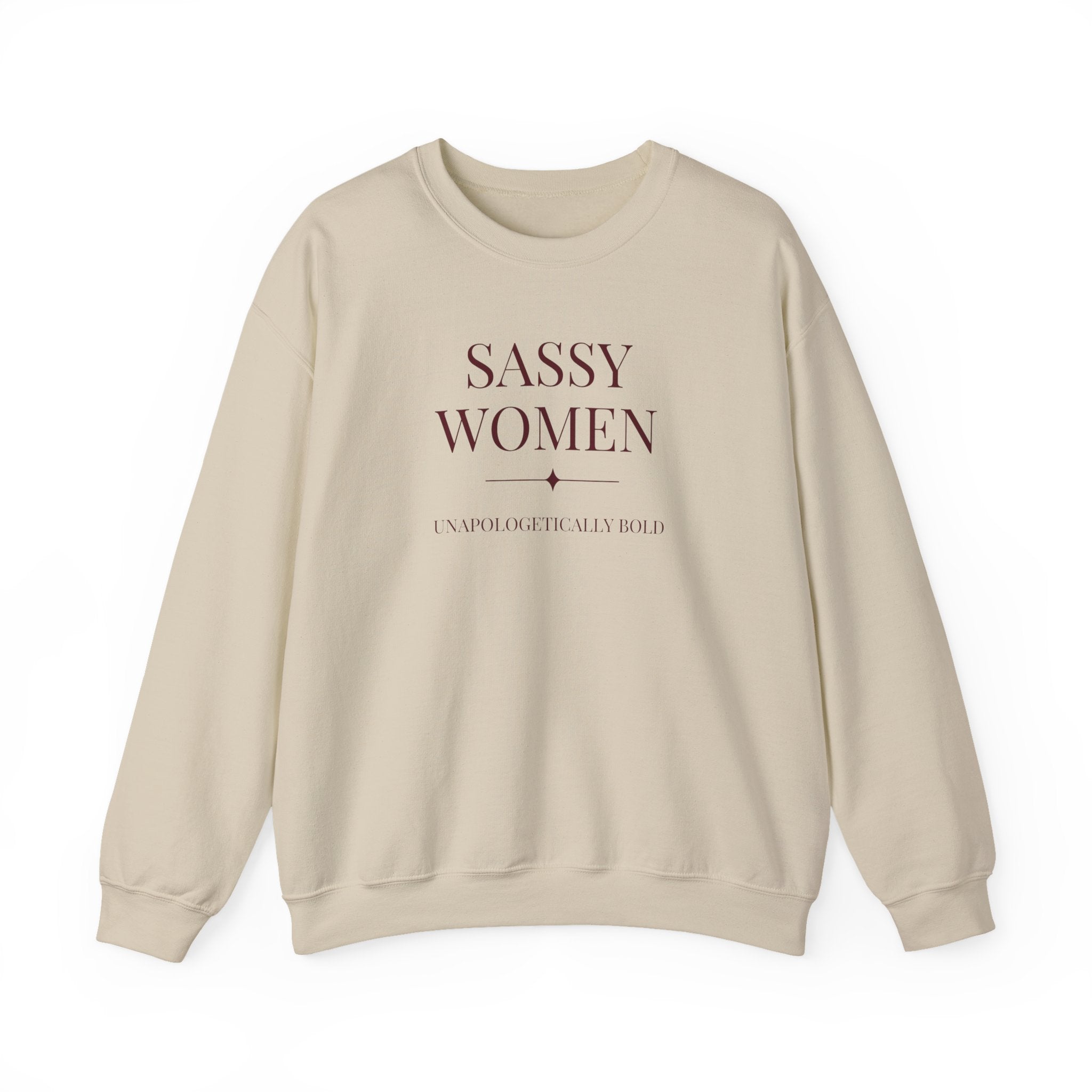 Sassy Women Crewneck Sweatshirt — Minimal Feminine Graphic Pullover