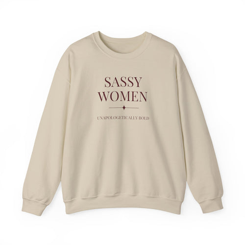Sassy Women Crewneck Sweatshirt — Minimal Feminine Graphic Pullover